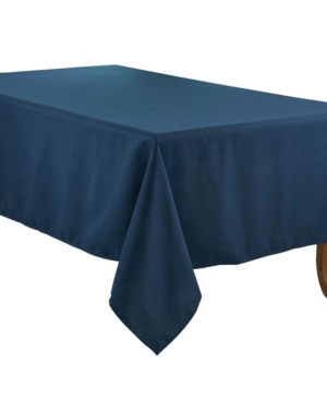 Saro Lifestyle Everyday Design Solid Color Tablecloth, 84" X 65" In Navy