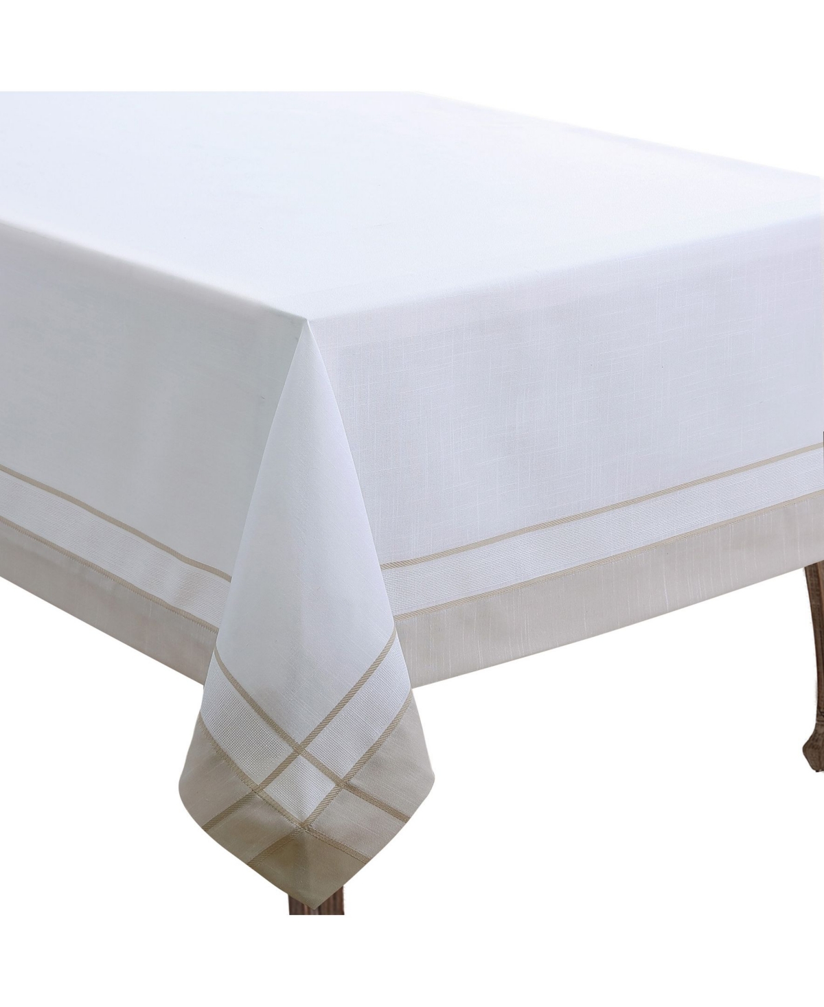 Casual Tablecloth with Banded Border Design, 72