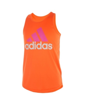 adidas Big Girls Sleeveless Aeroready Lapped Poly Tank Top