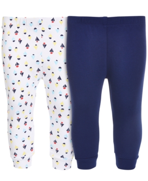 First Impressions Kids' Baby Boys 2-pc. Cotton Jogger Pants Set, Created For Macy's In Navy Sea