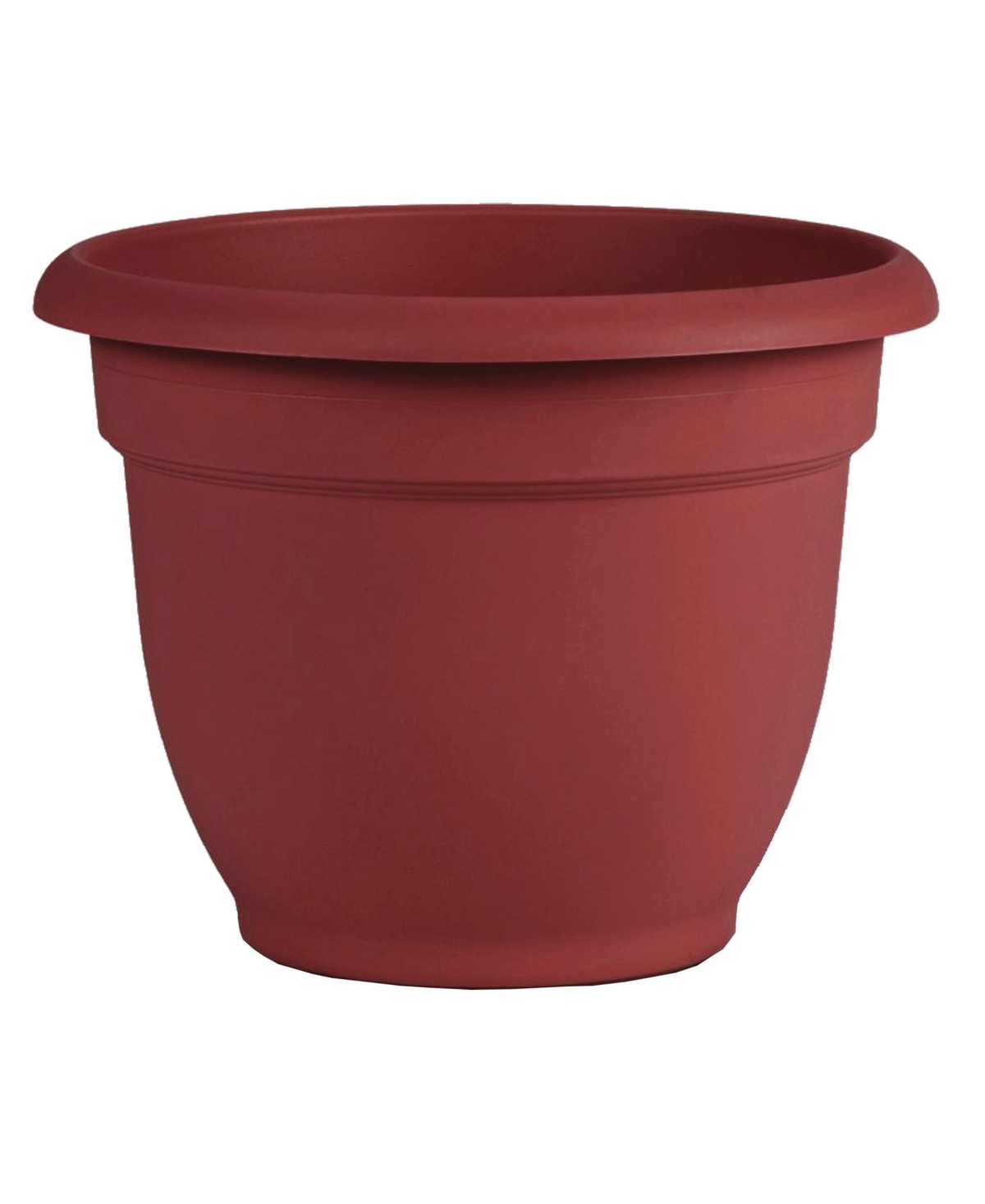 AP1013 Ariana Planter with Self-Watering Disk, Burnt Red - 10 inches - Red