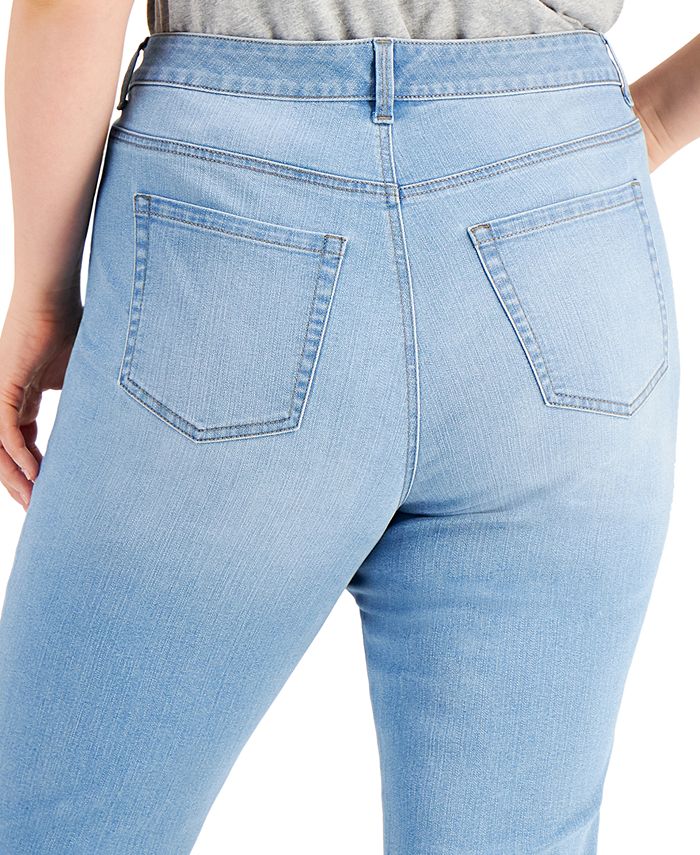 Style & Co Plus Size High-Rise Straight Jeans, Created for Macy's ...