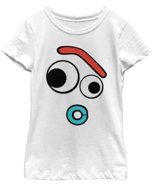 Big Girls Toy Story 4 Big Face Curious Forky Short Sleeve T-shirt