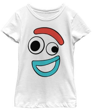 Big Girls Toy Story 4 Big Face Smiling Forky Short Sleeve T-shirt