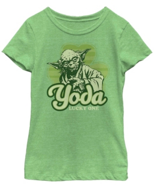Big Girls Star Wars Yoda Lucky Retro Short Sleeve T-shirt