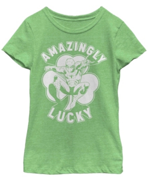 Big Girls Marvel Lucky Spidey Short Sleeve T-shirt