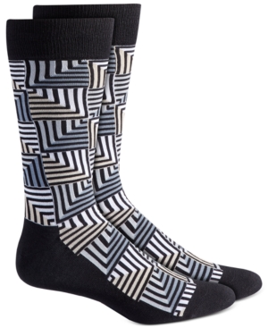 Alfani Men's Geometric Crew Dress Socks Created for Macy's