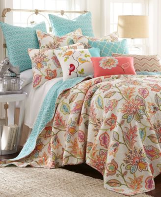 Sophia Pieced Bird Embroidered Decorative Pillow, 20" x 20"