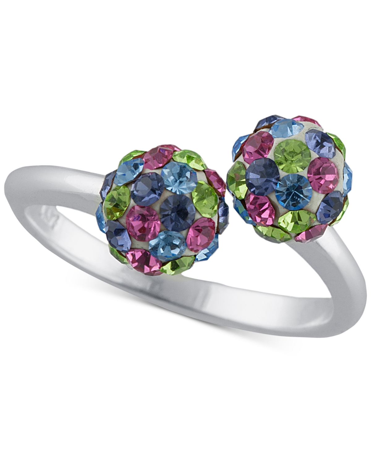 Giani Bernini Crystal Cluster Bypass Statement Ring in Sterling Silver, Created for Macy's