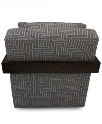 CLOSEOUT! Saulie 30" Fabric Swivel Chair, Created for Macy's