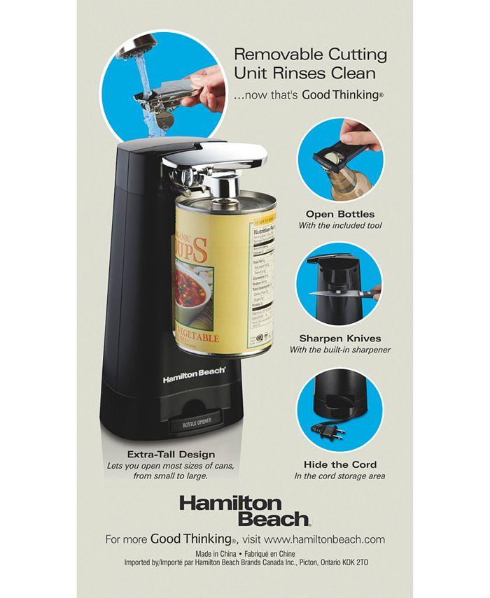 Hamilton Beach Can Opener with Builtin Knife Sharpener Macy
