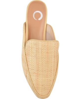 Women's Akza Wide Width Slip On Square Toe Mules Flats