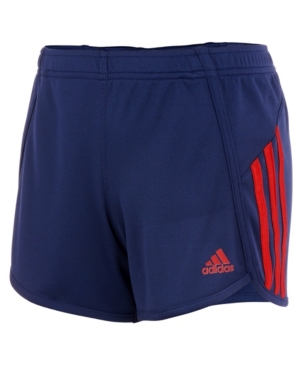 adidas Little Girls Stripe Mesh Shorts