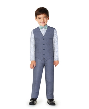 Toddler Boys Micro Texture Vest 4-piece Set