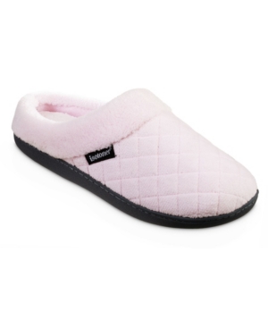 Isotoner Signature Women's Memory Foam Microterry Milly Hoodback Slippers In Peony