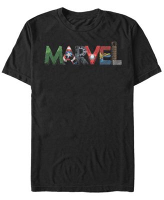 Men's Marvel Fan Letters Short Sleeve Crew T-shirt