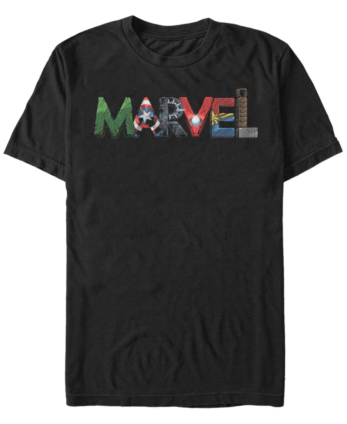 Мужская футболка Fifth Sun Marvel Fan Letters Short Sleeve Crew, цвет: Чёрный — фото 2