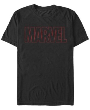 Fifth Sun Men's Marvel Glogo Short Sleeve Crew T-shirt In Black
