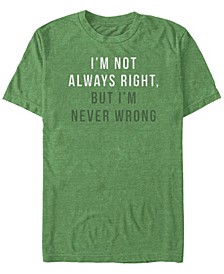 Men's Never Wrong Short Sleeve Crew T-shirt