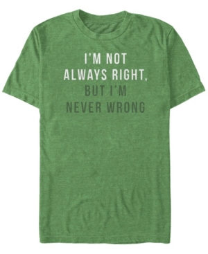 Fifth Sun Men's Never Wrong Short Sleeve Crew T-shirt In Kelly Heather