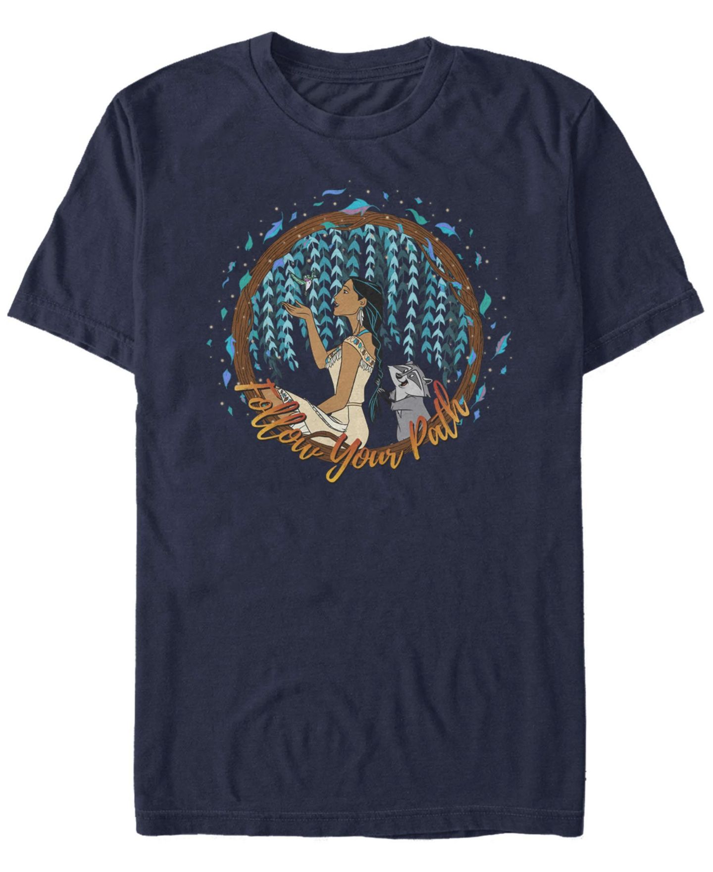 Мужская футболка Fifth Sun Pocahontas and Meeko Short Sleeve Crew, цвет: Тёмно-синий — фото 1