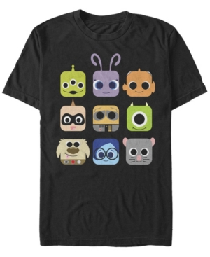 Fifth Sun Men's Pixar Icons Short Sleeve Crew T-shirt In Black