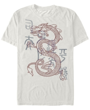 Fifth Sun Men's Line Mushu Dragon Short Sleeve Crew T-shirt In Natural