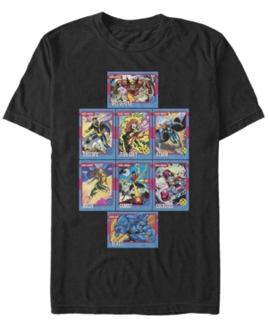 Fifth Sun Men's X-men Core Cards Short Sleeve Crew T-shirt In Black