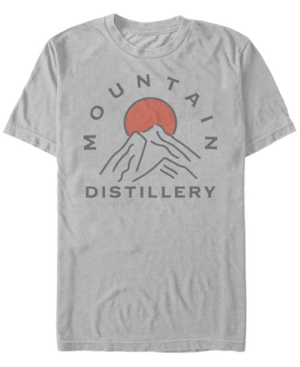 Fifth Sun Men's Mountain Distillery Short Sleeve Crew T-shirt In Silver