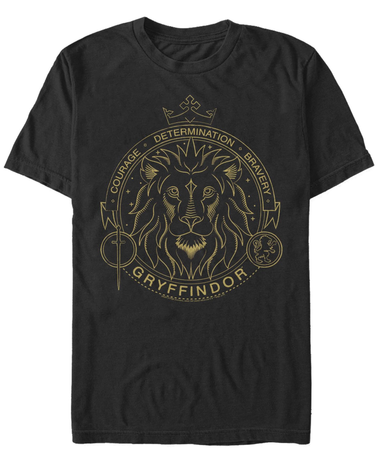 Мужская футболка Fifth Sun Gryffindor Symbol Short Sleeve Crew, цвет: Чёрный — фото 1