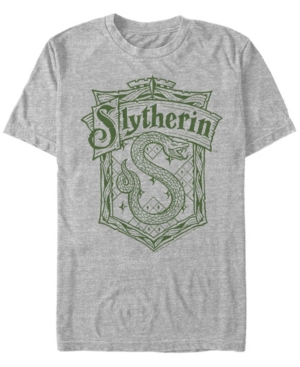 Men's Slytherin Crest Short Sleeve Crew T-shirt In Athletic Heather