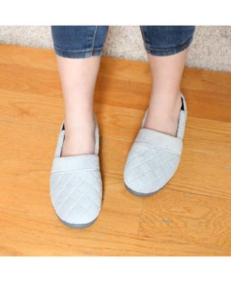 Quilted Memory Foam Microterry Slip On Slippers