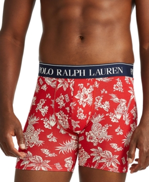 Polo Ralph Lauren Men's Print Organic Stretch Cotton Boxer Briefs