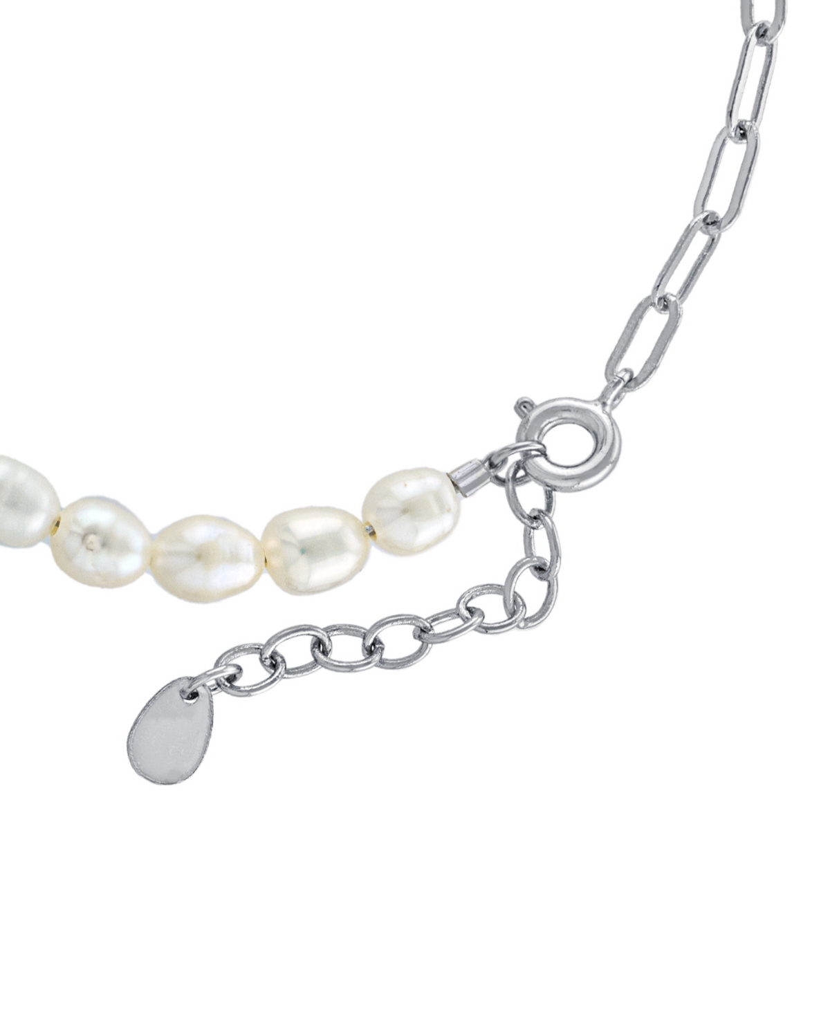 4-5MM Potato Pearl and Chain 7.5