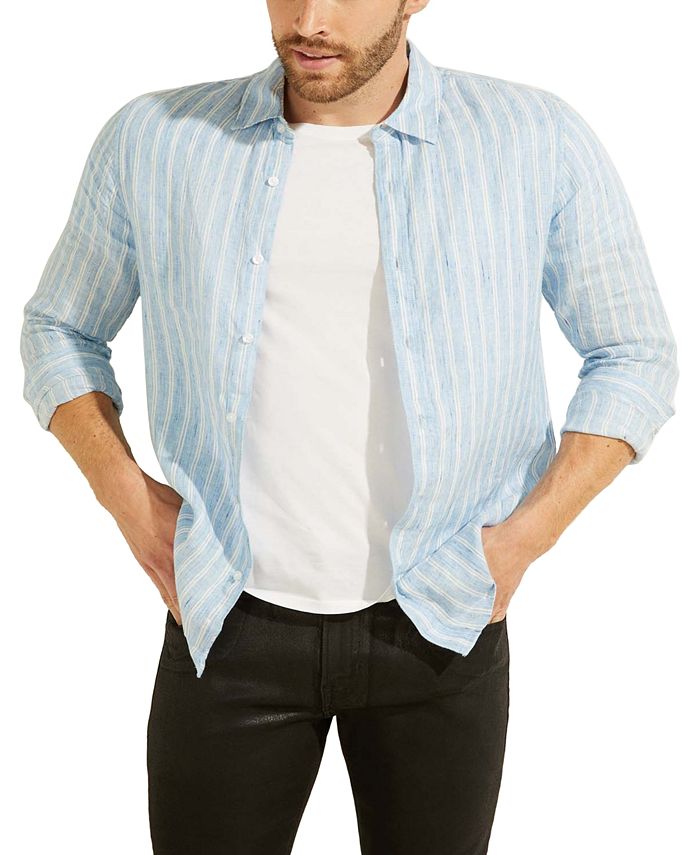 Guess striped outlet shirt macys
