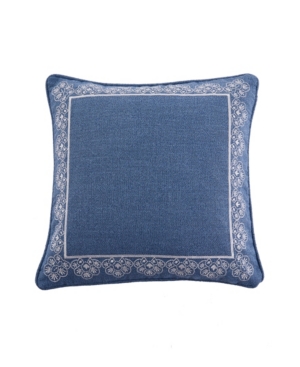 Levtex Apolonia Frameddecorative Pillow, 18" X 18" In Blue