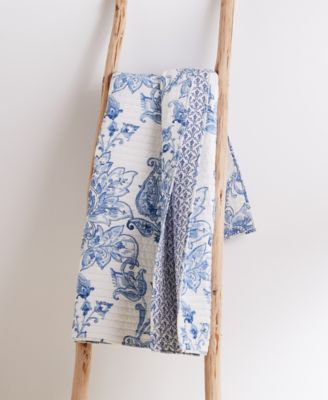Bennett Reversible Paisley Quilted Throw, 50" x 60"