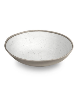 Tarhong Melamine Retreat Pottery Serve Bowl In White