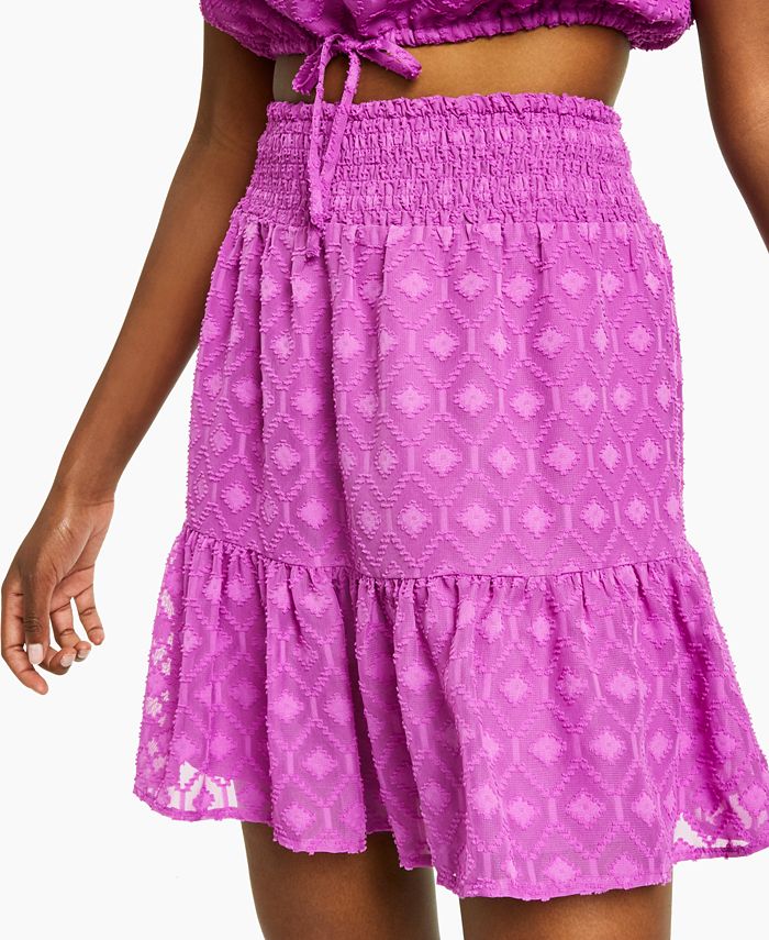 Bar III Smocked-Waist Mini Skirt, Created for Macy's & Reviews - Skirts ...