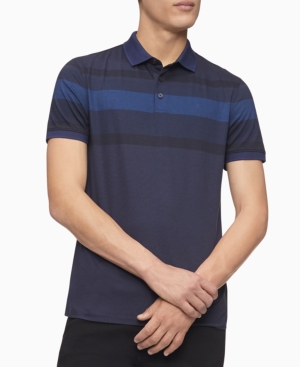 Calvin Klein Men's Liquid Engineered Stripe Polo