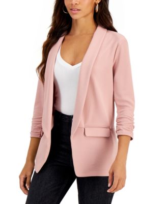 pink knit blazer