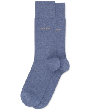 Calvin Klein Men's Socks Giza Cotton Flat Knit Crew