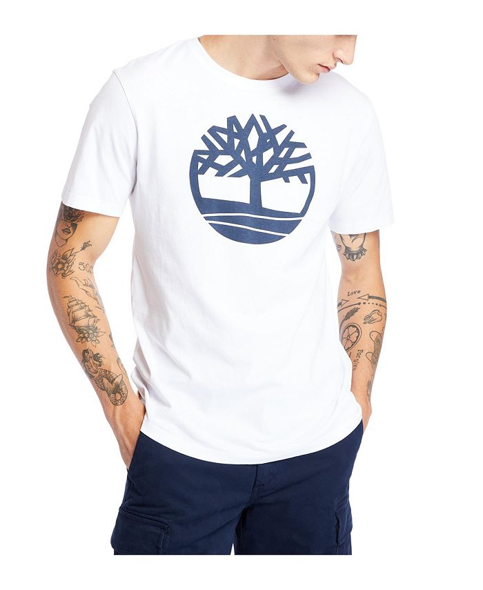 Timberland Men\'s River Kennebec Macy\'s Tree and - Sleeve Short Big Tall T-shirt Logo