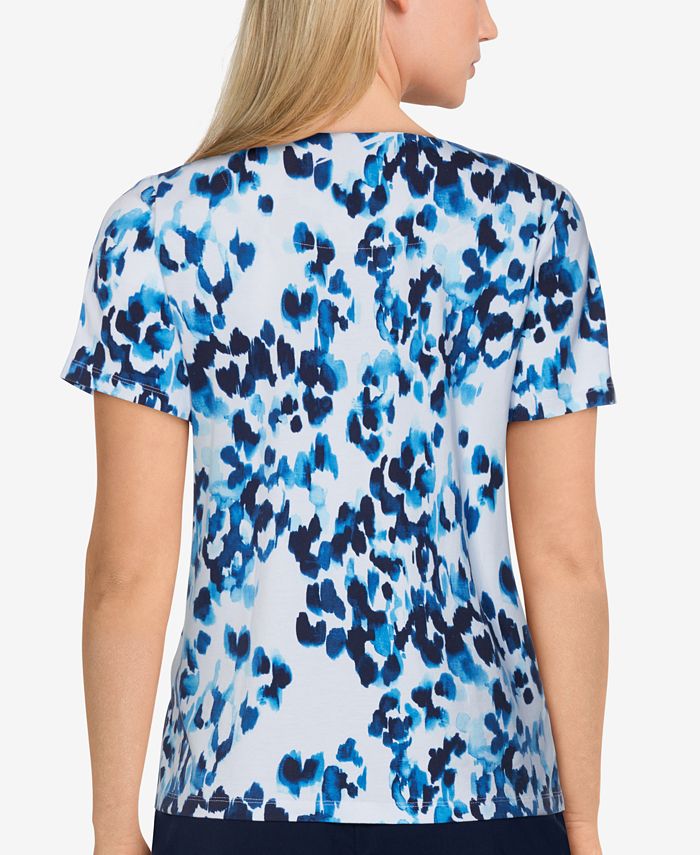 petite animal print tops