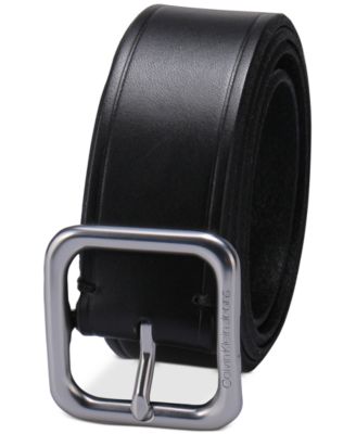 Women’s Square Center Bar Buckle Casual Leather Belt