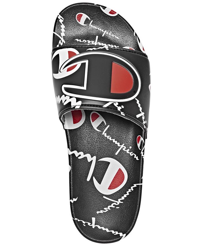 Champion Big Boys IPO Warped Slide Sandals from Finish Line - Macy's