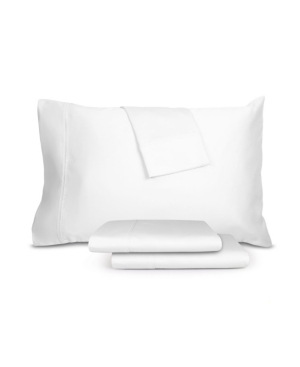 Sharper Image Anti-microbial Sateen 1000 Thread Count 4 Pc. Sheet Set, King Bedding In White