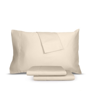 Sharper Image Anti-microbial Sateen 1000 Thread Count 4 Pc. Sheet Set, King Bedding In Tan