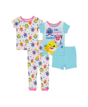 Baby Shark Toddler Girls Cotton 4 Piece Set