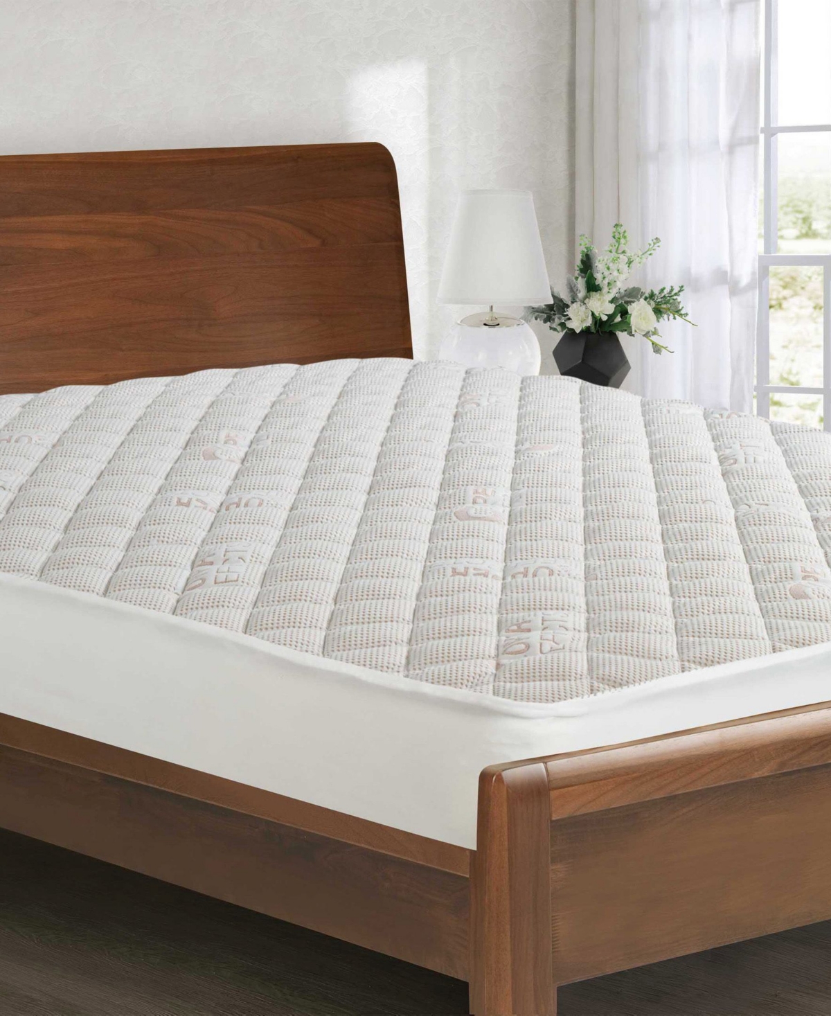 12327867 All-In-One Copper effects Fitted Mattress Pad, Que sku 12327867